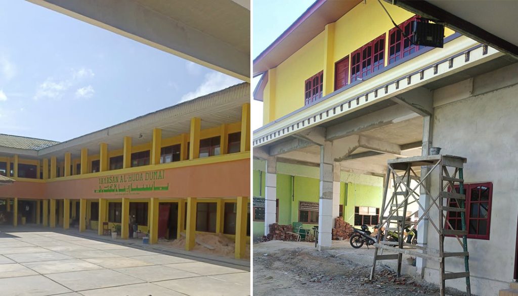 Renovasi gedung madrasah Al Huda